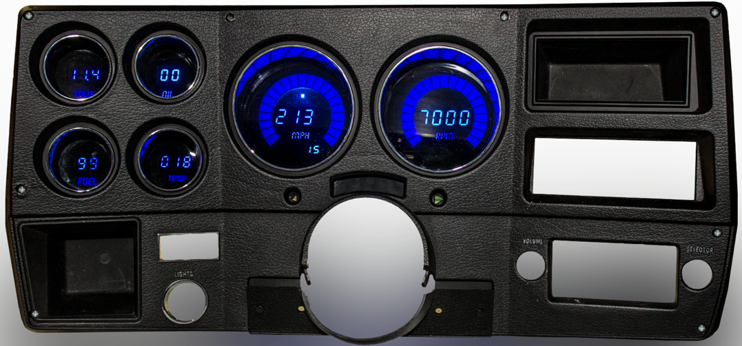 DP6004B LED Digital Replacement Gauge Panel 1973-1987 Chevy Truck [Blue]