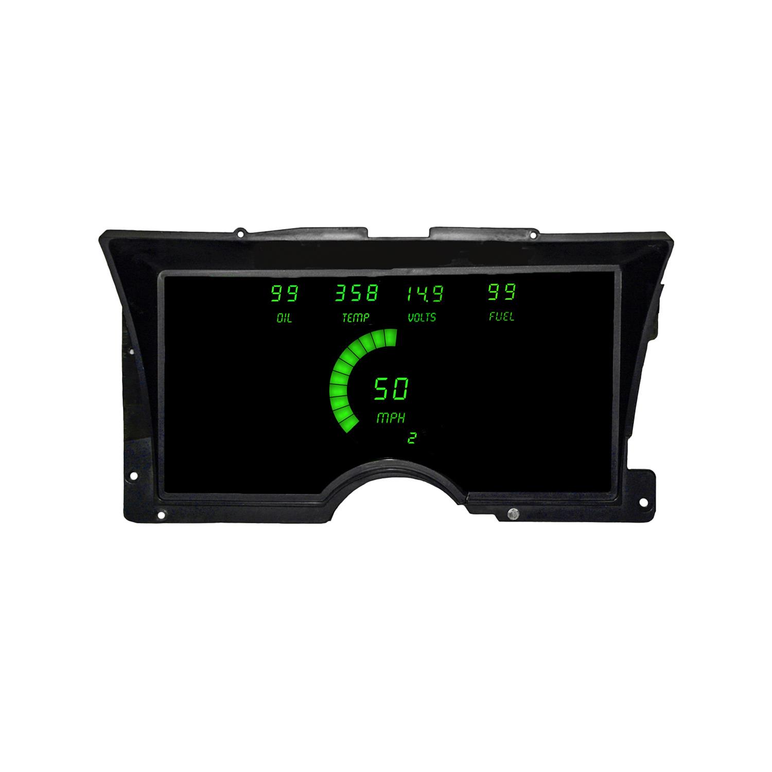 LED Direct Replacement Digital Bargraph Dash Kits for 1992-1994 Chevy Truck [Green]