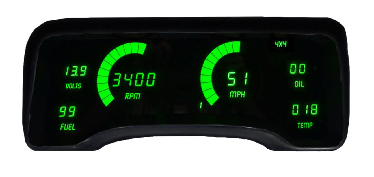 LED Direct Replacement Digital Bargraph Dash Kit for 1979-1986 Ford Mustang Fox Body [Green]
