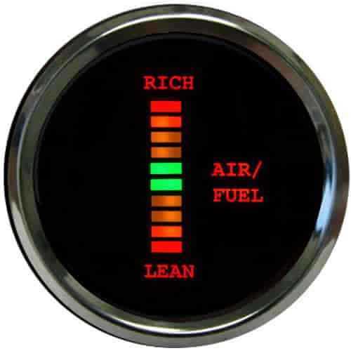 2-1/16" LED Bar Graph Air/Fuel Ratio Gauge Lean/Rich