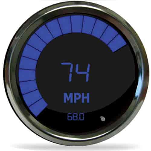 3-3/8" LED Digital Speedometer Programmable With High Speed Recall