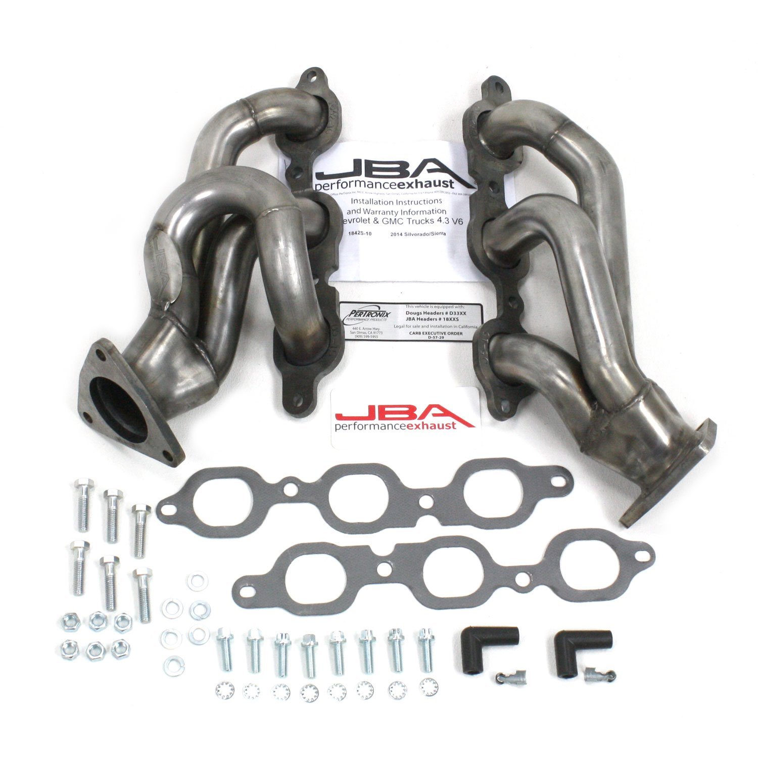 1842S-10 Shorty Headers for Select 2014-2020 GM Truck 4.3L V6