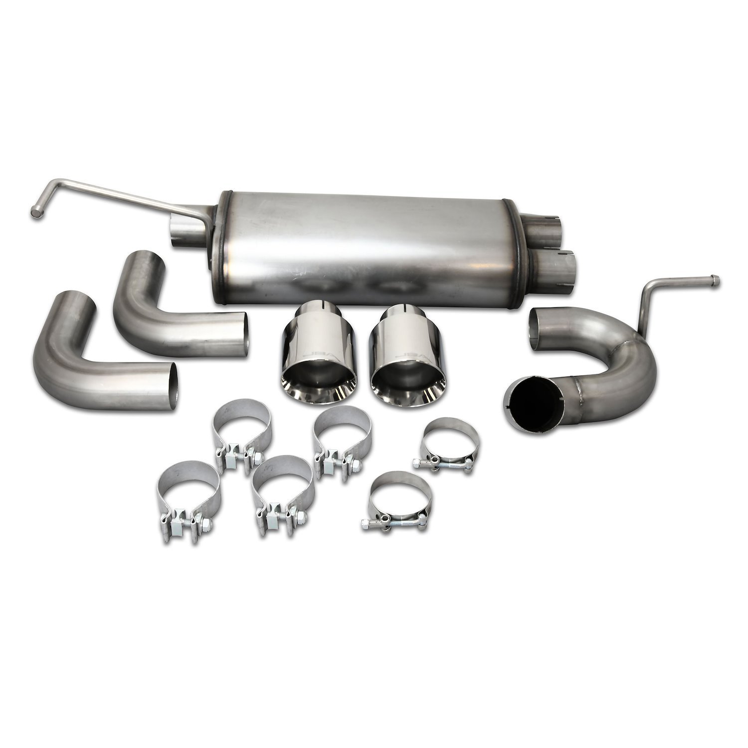 Performance Axle-Back Exhaust System 2007-2018 Jeep Wrangler JK 3.6L/3.8L [Dual Polished Tips]
