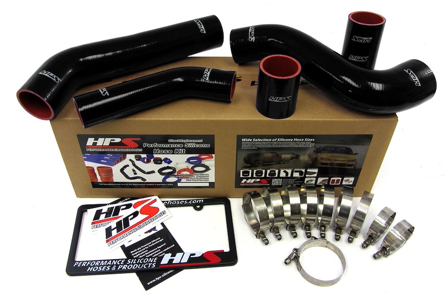 57-1228-BLK Intercooler Hose Kit, High-Temp 4-Ply Reinforced Silicone, Replace OEM Rubber Intercooler Turbo Boots