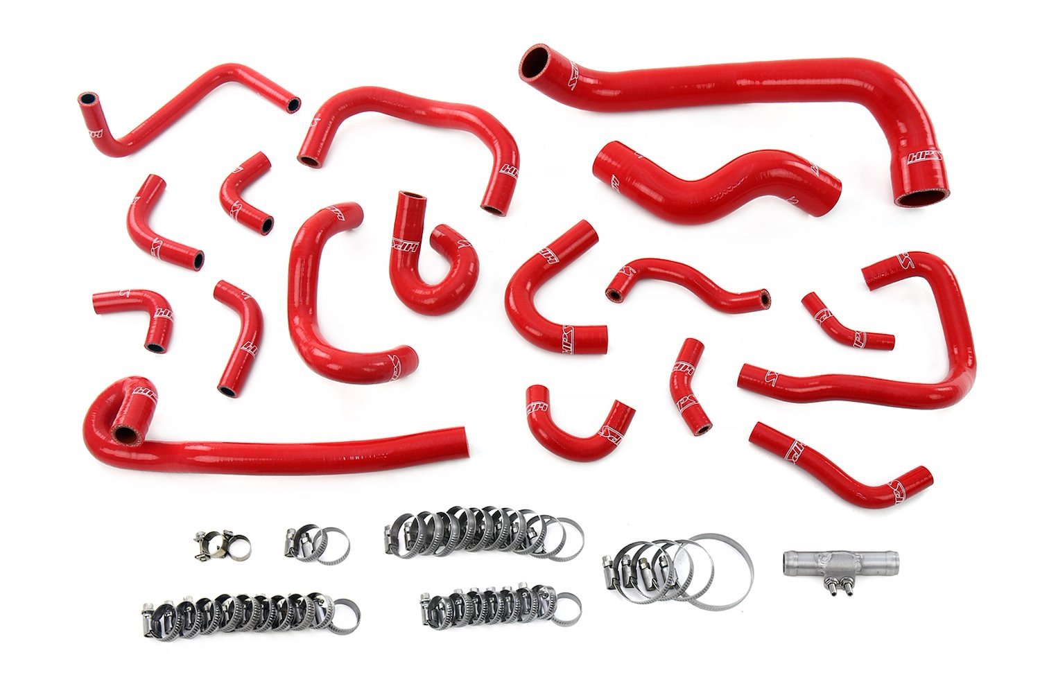 57-2136-RED Coolant Hose Kit, 3-Ply Reinforced Silicone Coolant & IDle Air Control Hoses