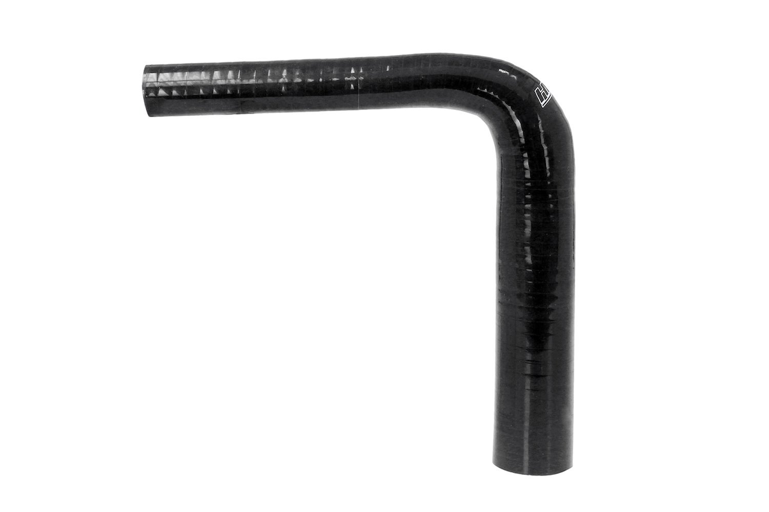 HTSER90-175-200-BLK Silicone 90-Degree Elbow Hose, High-Temp 4-Ply Reinforced, 1-3/4 in. - 2 in. ID, Black