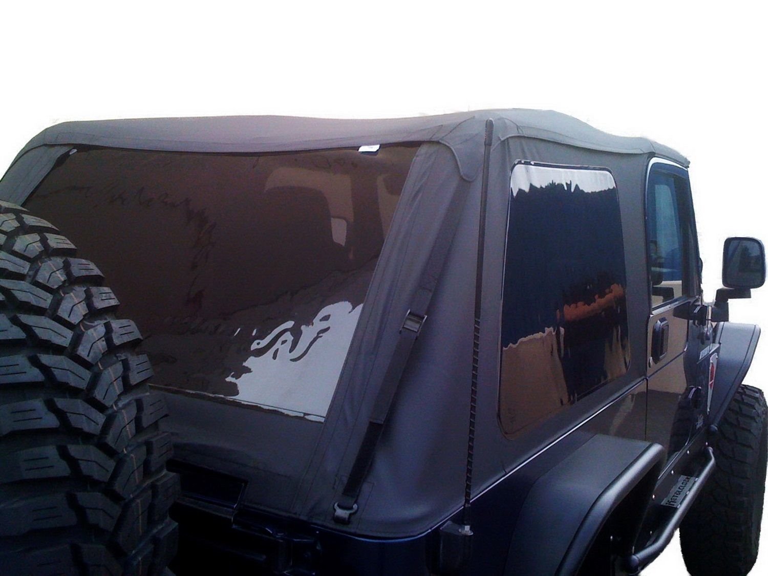 109635 Trail Top Frameless Soft Top Kit for 2004-2006 Jeep Wrangler LJ with Full Steel Doors [Black Diamond]