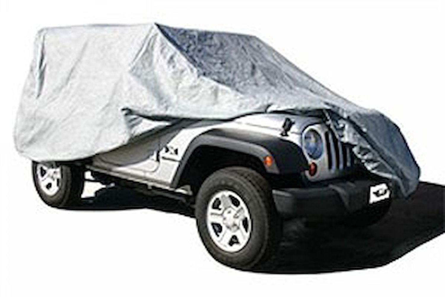 CAR COVER 4 LAYER GREY 2DR WRANGLER 76-06 INCL LOCK CABLE AND STORAGE BAG