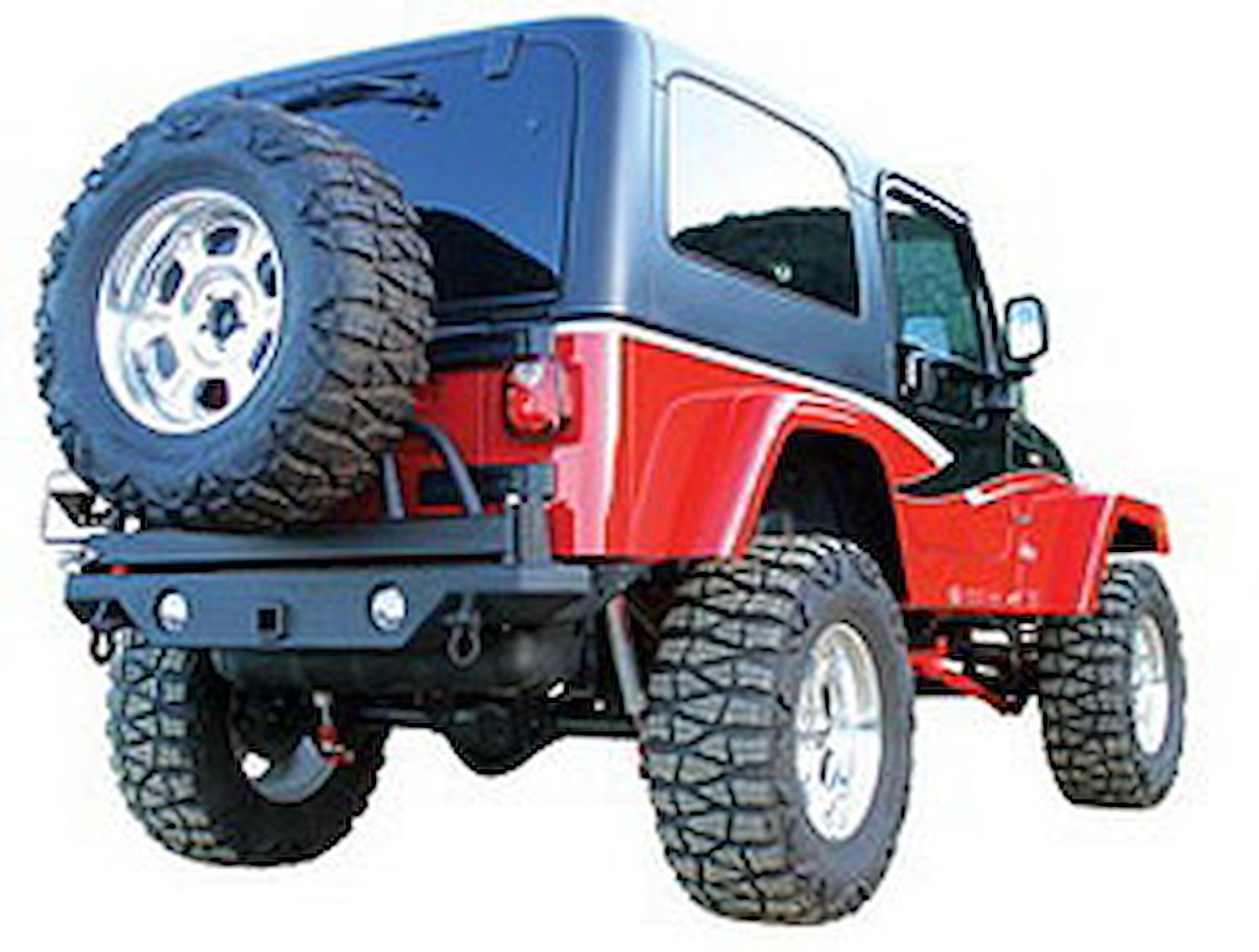 RECOVERY BUMPER REAR WITH SWING AWAY TIRE MOUNT 87-06 WRANGLER LIGHTS SOLD SEPARATELY