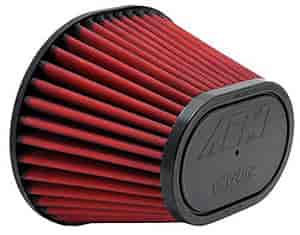 Dryflow Air Filter; Oval; 3.5 in. Flange ID;1.563 in. Flange L; 5.5 in. Base Outside W/4 in. Top Out