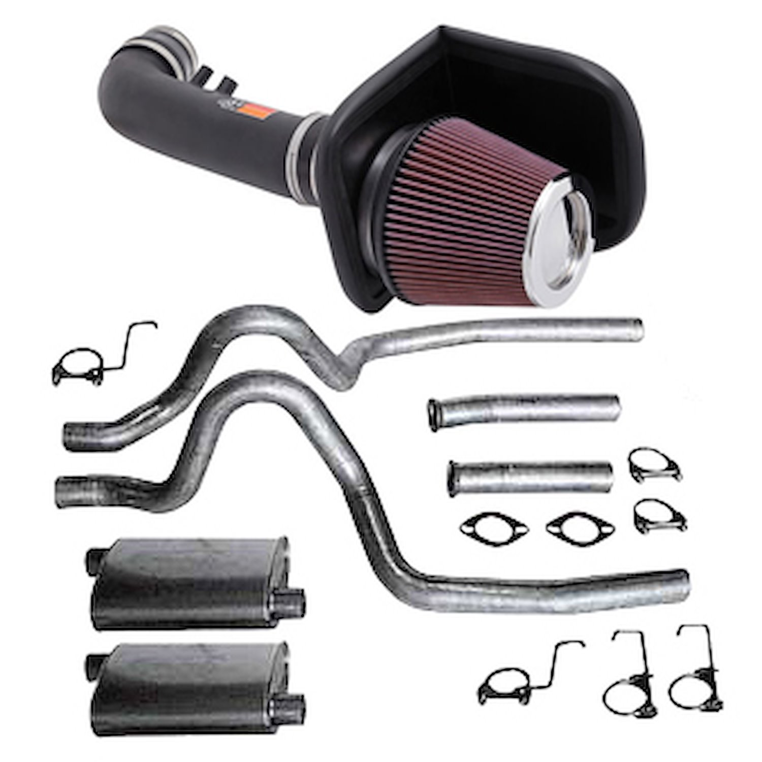K&N FIPK Cold Air Intake with JEGS Exhaust System 1999-2004 Ford Mustang 4.6L