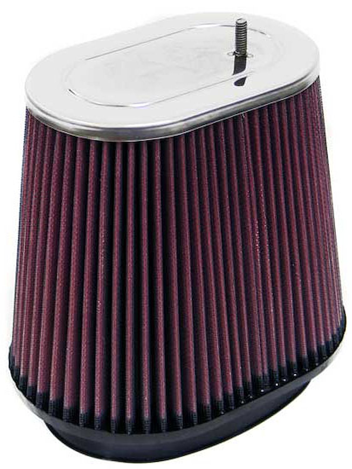 Oval Tapered Universal Clamp-On Air Filter w/Oval Flange: 6.500 in. x 4 in.