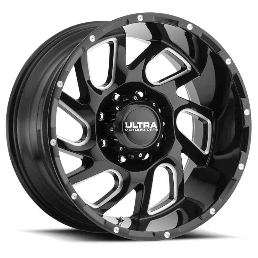 Carnage 20X10 8X170 4.5BS -25 Gloss Black w/ Milled Accents