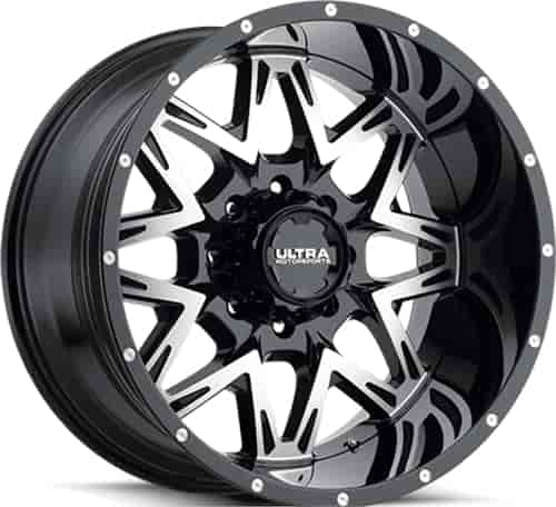 Ultra 254 Carnivore Gloss Black with Machined Face/Accents Wheel 22" x 6"