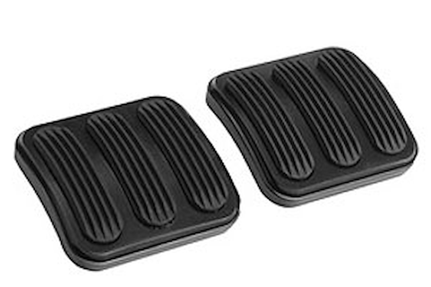 Billet Aluminum Brake/Clutch Pad Midnight Series Black w/Rubber Insert Each