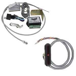 Midnight Series Cable Operated LED Dash Indicator Kit Aluminum Vertical For GM 4L60E/4L80E Long Shaft Black Finish