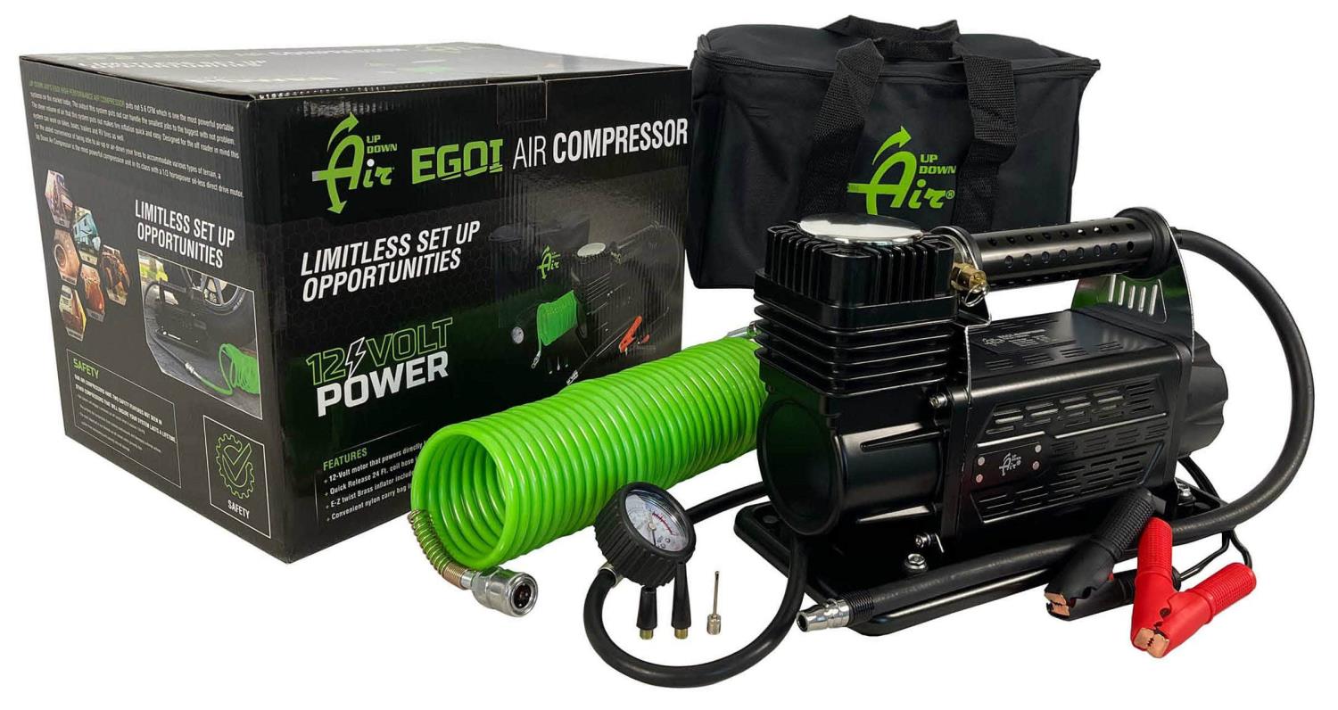 EGOI Portable Air Compressor System 5.6 CFM With Storage Bag, Hose & Attachments - Single Motor, Universal