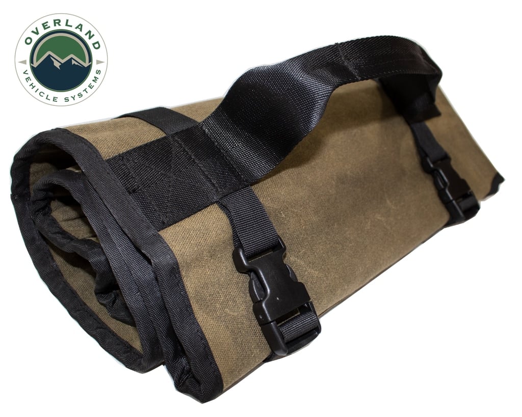 Rolled Bag General Tools With Handle And Straps - #16 Waxed Canvas