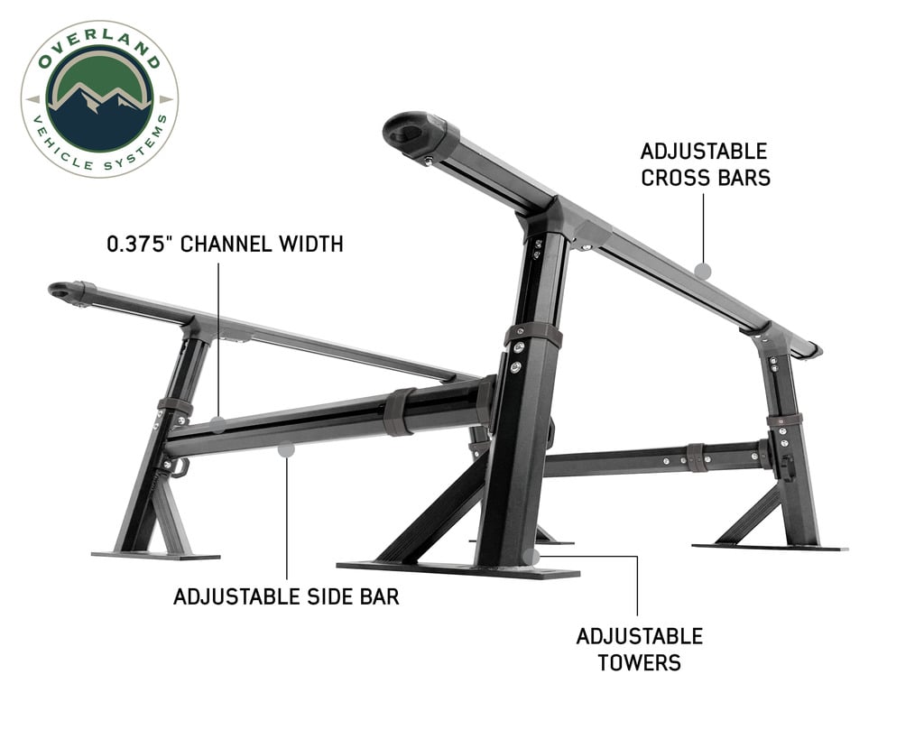Freedom Rack Systems - 8.0' Truck Bed, Uprights, Cross Bars and Side Support Bars