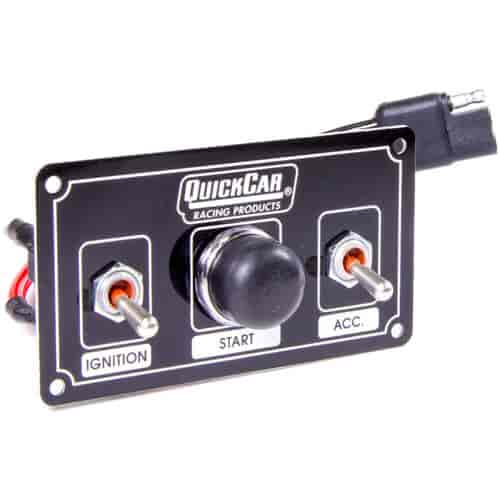 Dirt Car Ignition Control Panel Includes Start Button, Waterproof Ignition & Accessory Switch Height: 2-1/2" Width: 4-5/8"