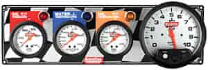 Standard 3-1 Gauge Panel Oil Pressure/Water Temp/Oil Temp/Tachometer Checkered Flag
