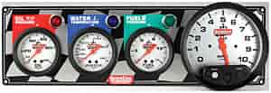 Standard 3-1 Gauge Panel Oil Pressure/Water Temp/Fuel Pressure/Tachometer Checkered Flag