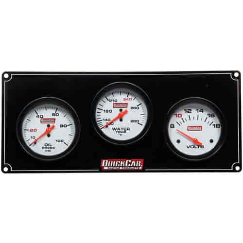 Extreme 3-Gauge Panel Oil Pressure/Water Temp/Volts