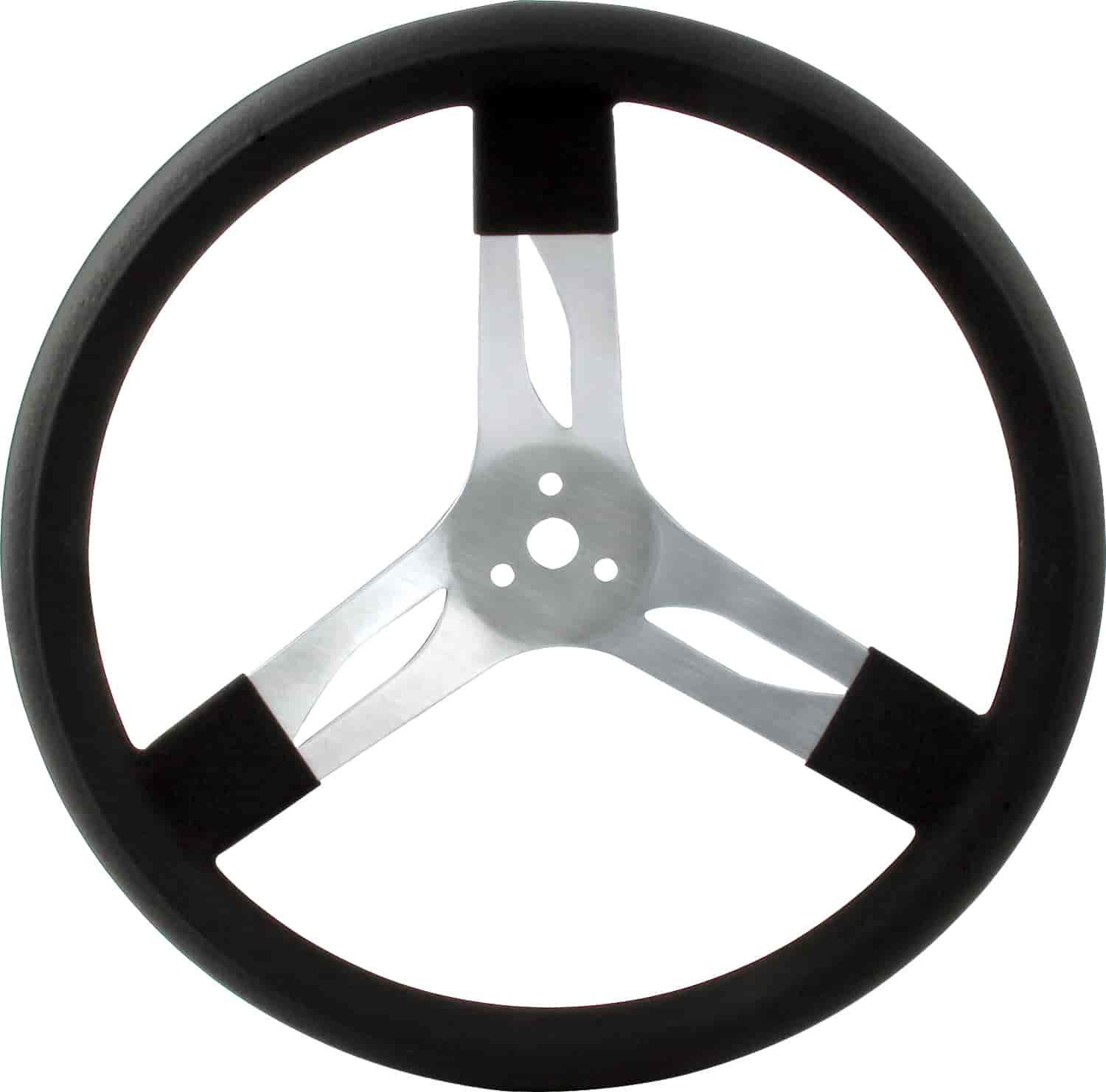 Aluminum Steering Wheel 15" Black Grip