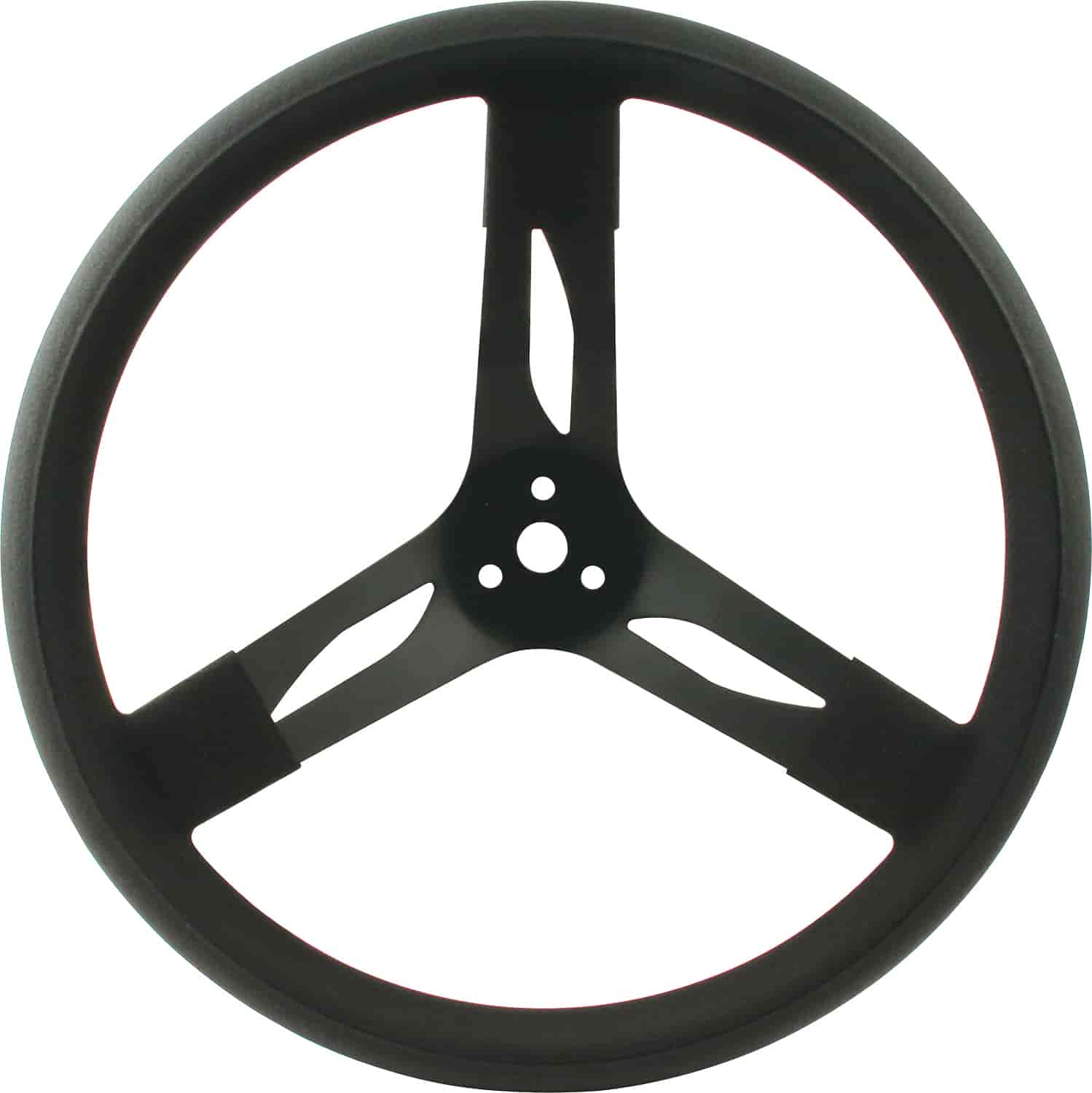 Steel Steering Wheel 15" Black Grip