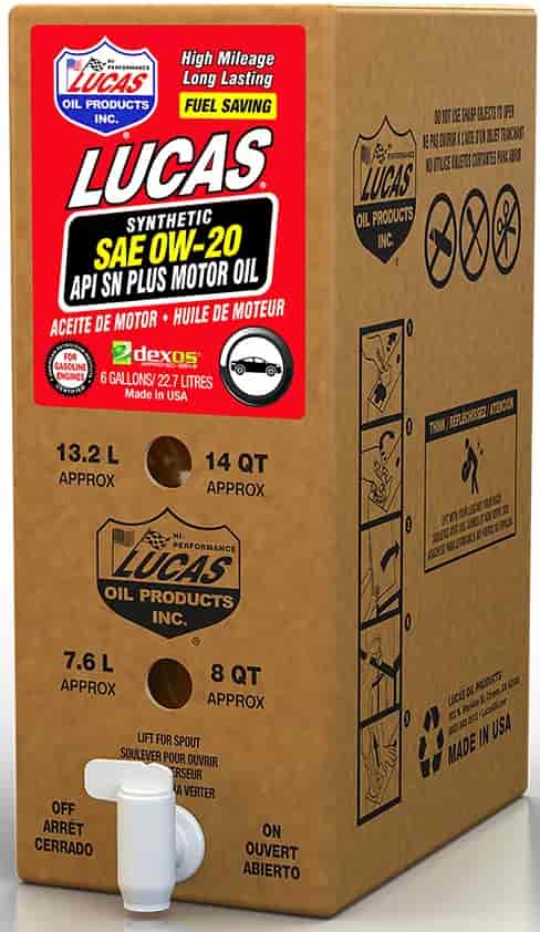 Synthetic Motor Oil SAE 0W-20 - 6 Gallon Bag In A Box