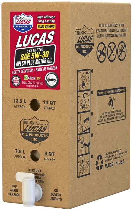 18005 Synthetic Motor Oil SAE 5W-30, 6 Gallon Bag In a Box