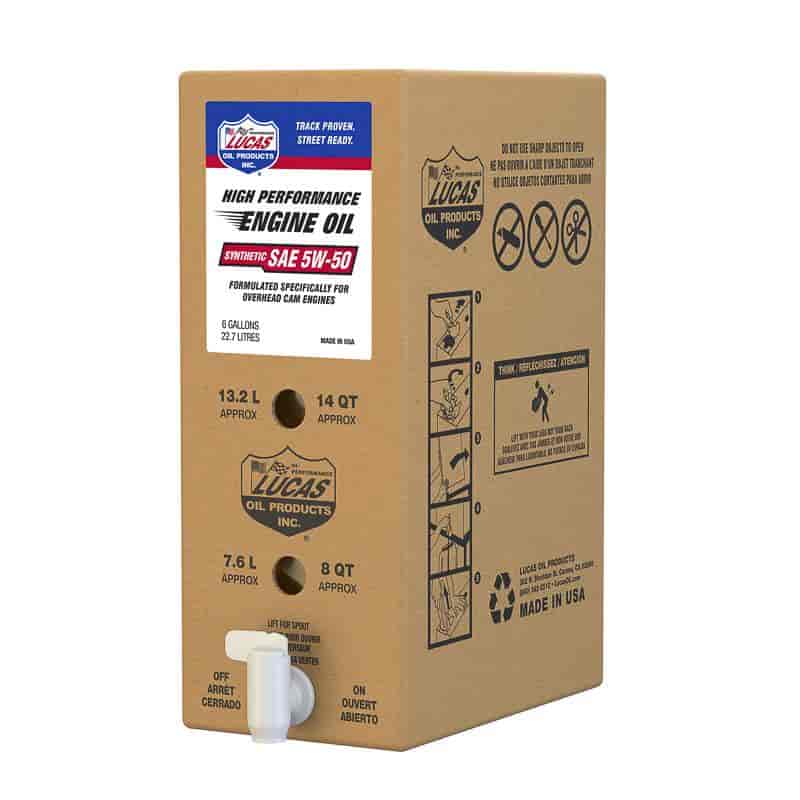 Synthetic Motor Oil SAE 5W-50 - 6 Gallon Bag In A Box