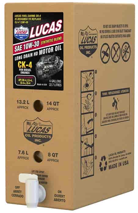 Synthetic Blend 10W-30 CK-4 Diesel Oil - 6 Gallon Bag In A Box