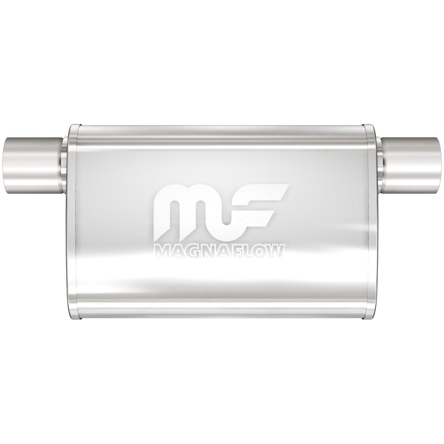4" x 9" Oval Muffler Offset In/Offset Out: 2.5" Body Length: 11" Overall Length: 17" Core Size: 2.5" Satin Finish