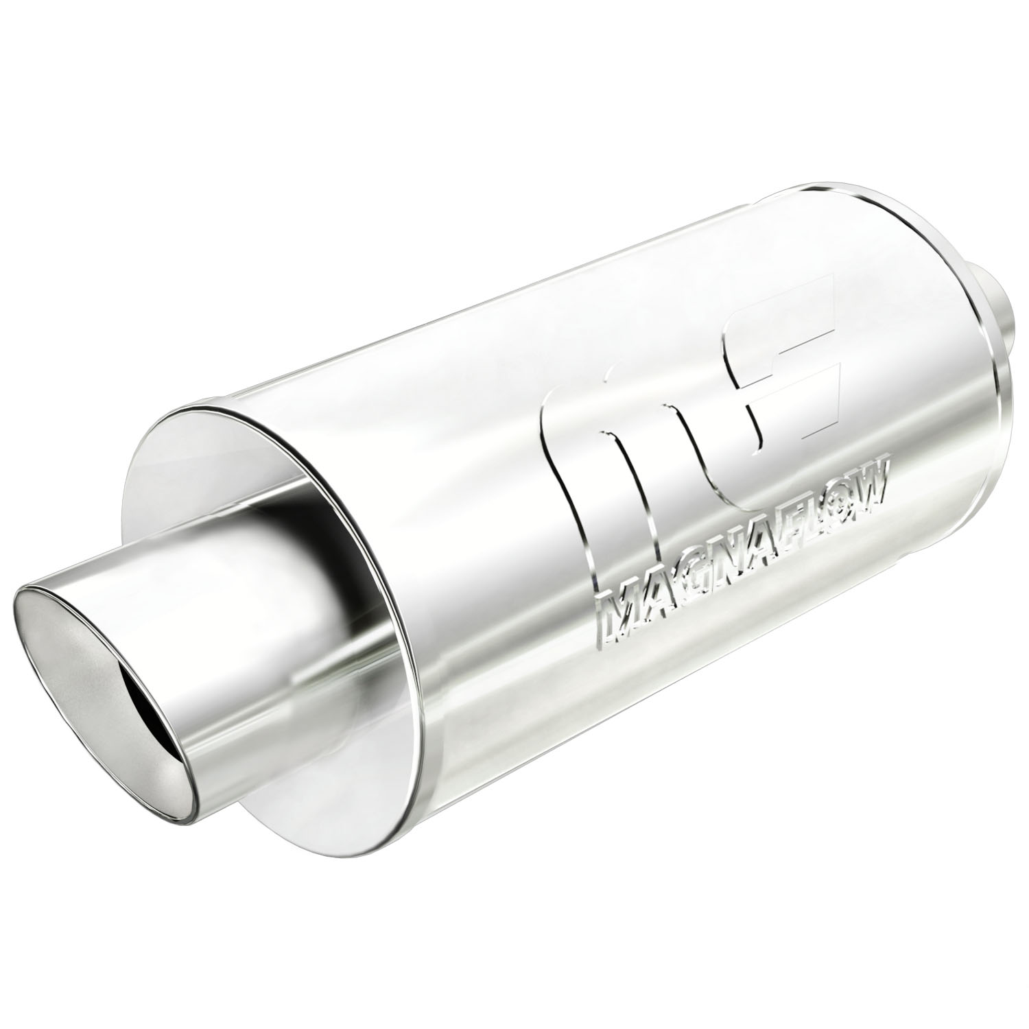 Race Series Universal Muffler With Single Tip Inlet/Outlet: 3"/4"