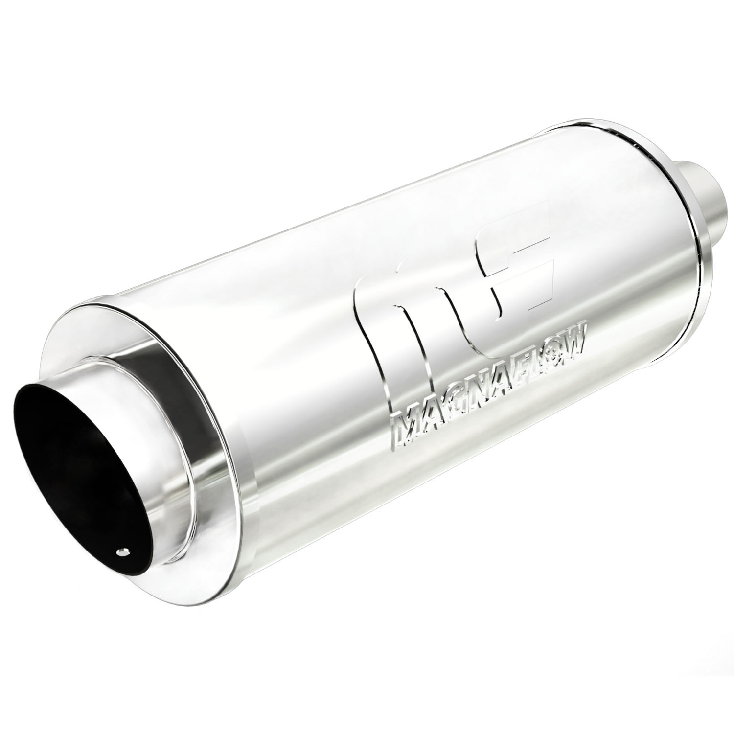 Street Series Universal Muffler With Single Tip Inlet/Outlet: 2.25"/4"