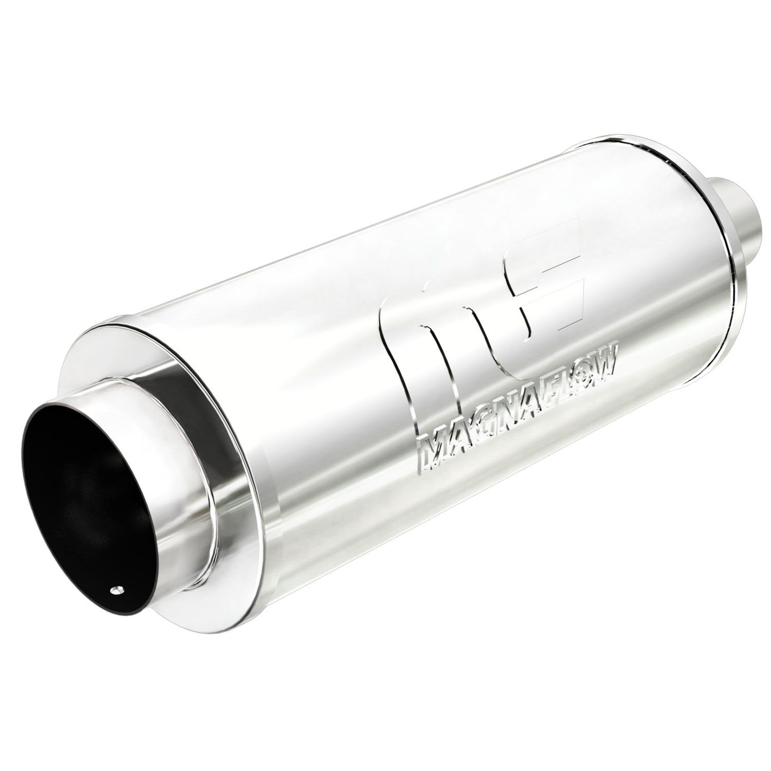 Race Series Universal Muffler With Single Tip Inlet/Outlet: 2.25"/4"