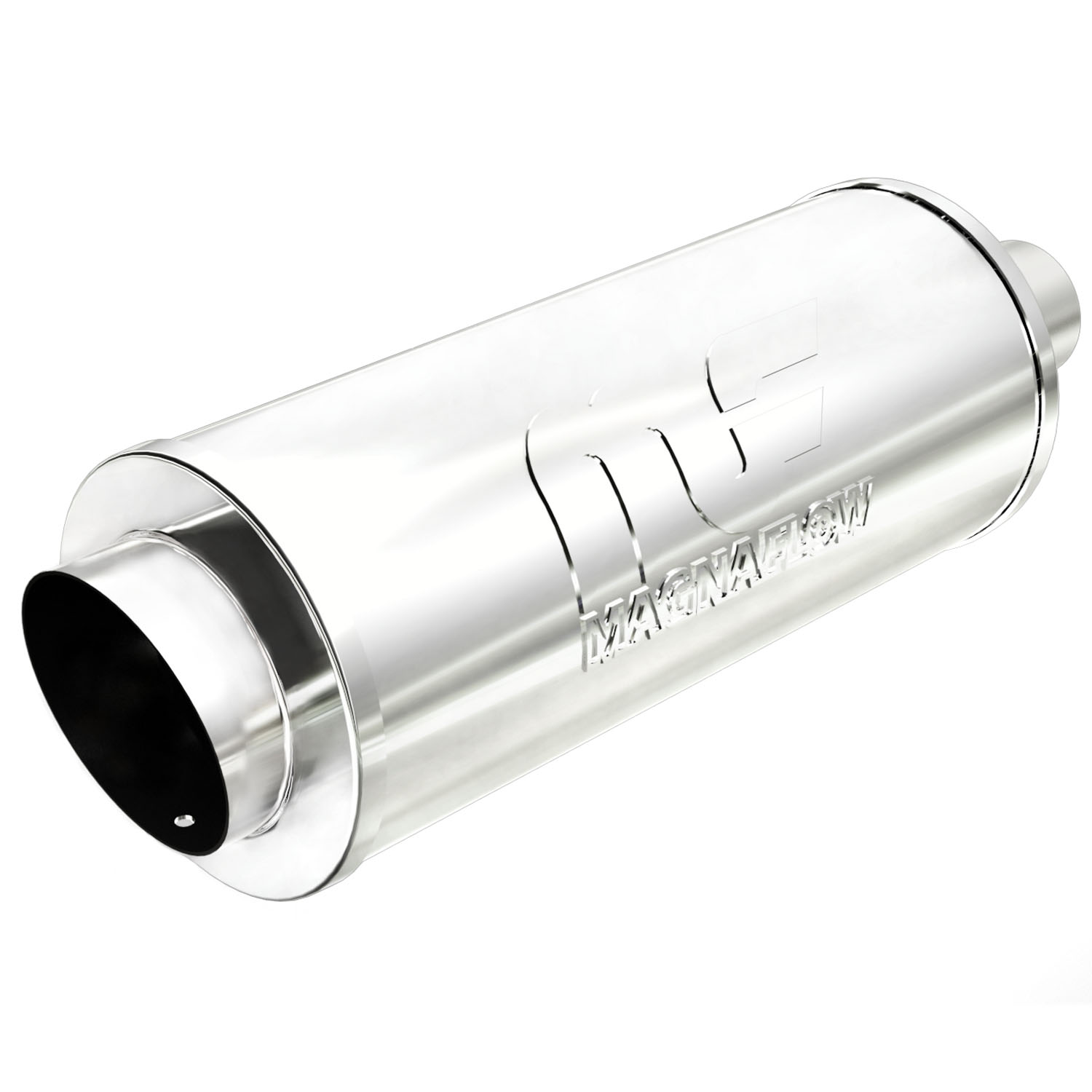 Race Series Universal Muffler With Single Tip Inlet/Outlet: 2.25"/4"