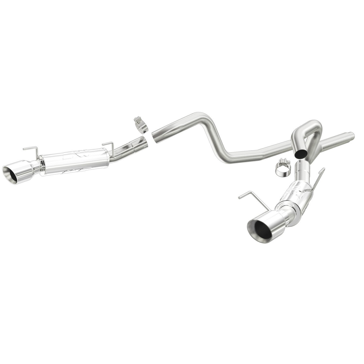 Complete Exhaust System without Catalytic Converters 2005-09 Mustang GT Includes: