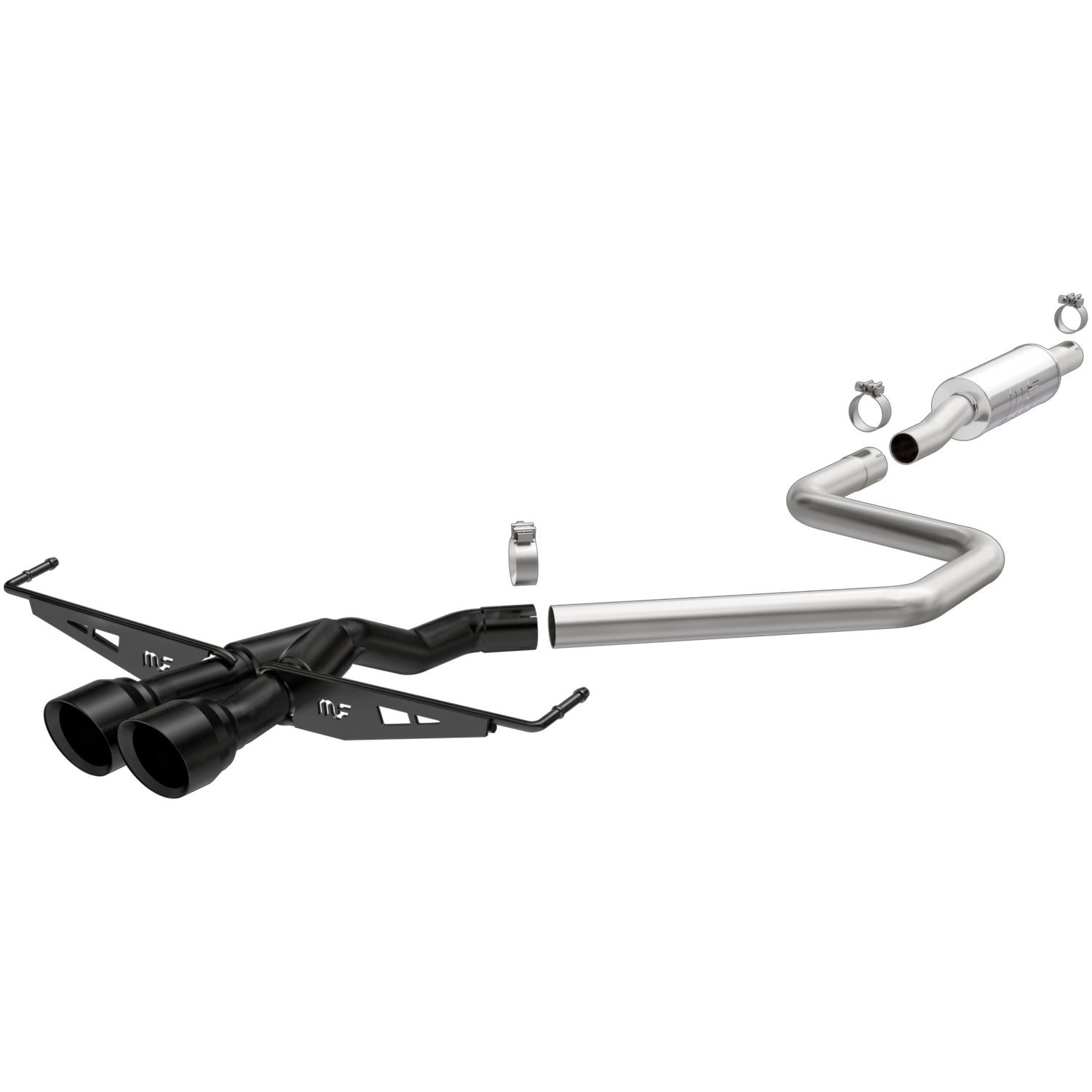 Competition Series Cat-Back Exhaust System for Hyundai Veloster L4 1.6L - Black Tips