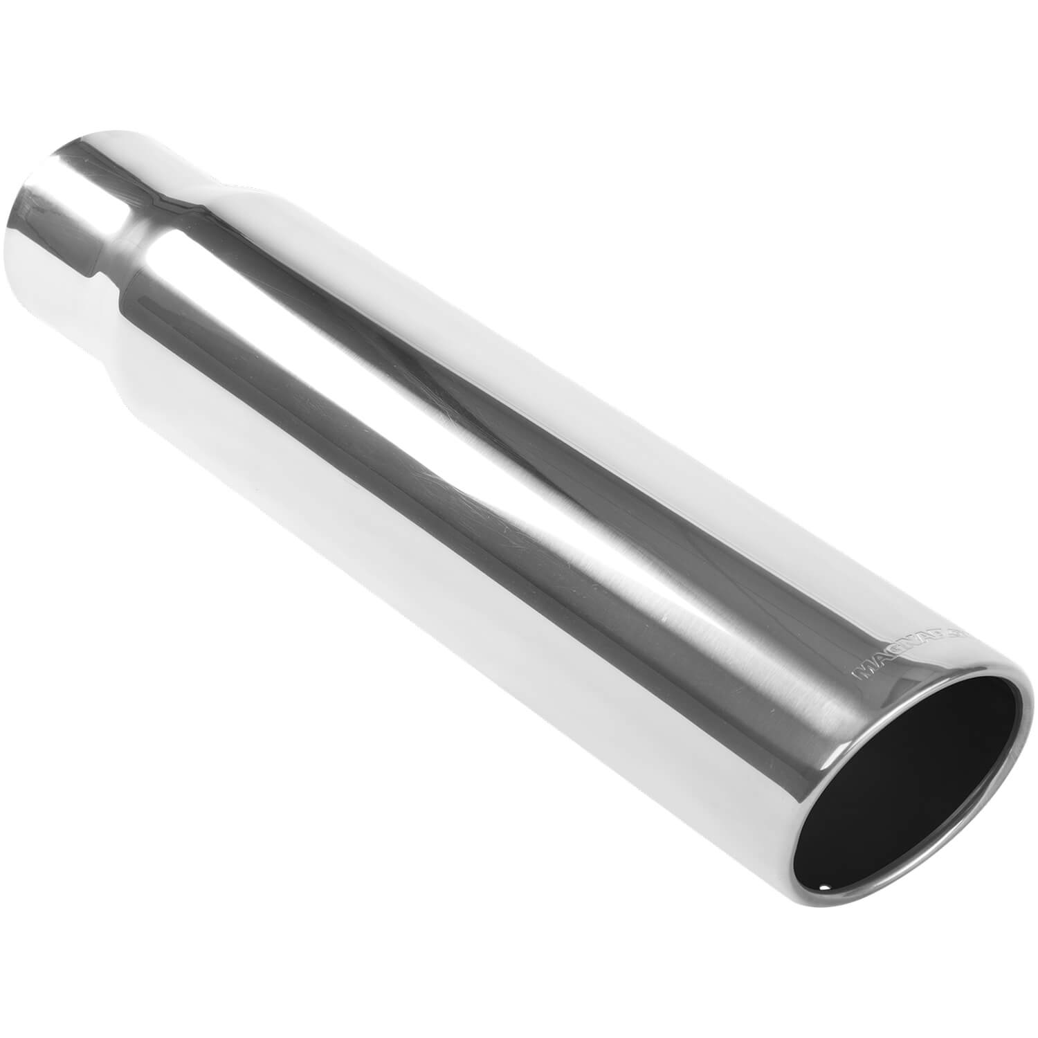 Polished Stainless Steel Weld-On Single Exhaust Tip Inlet Inside Diameter: 4"