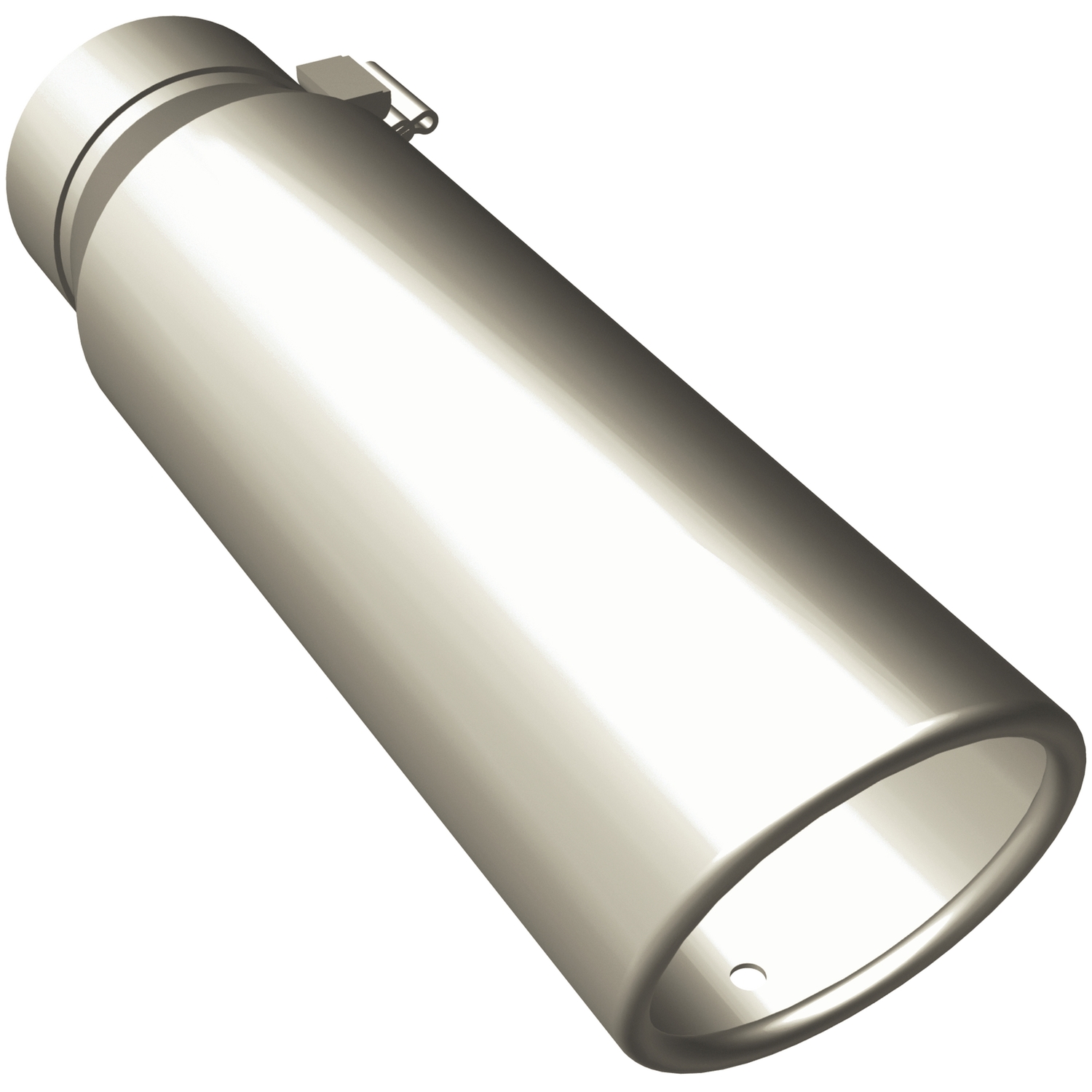 Polished Stainless Steel Clamp-On Single Exhaust Tip Inlet Inside Diameter: 2.75"