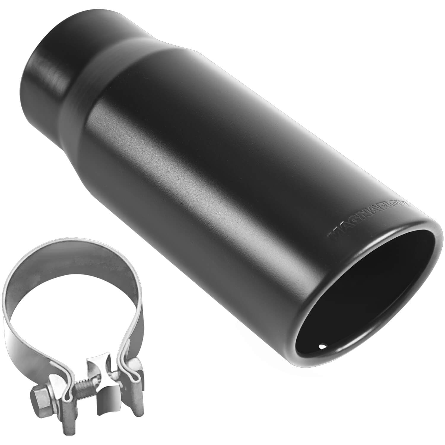 Polished Stainless Steel Clamp-On Single Exhaust Tip Inlet Inside Diameter: 2.75"