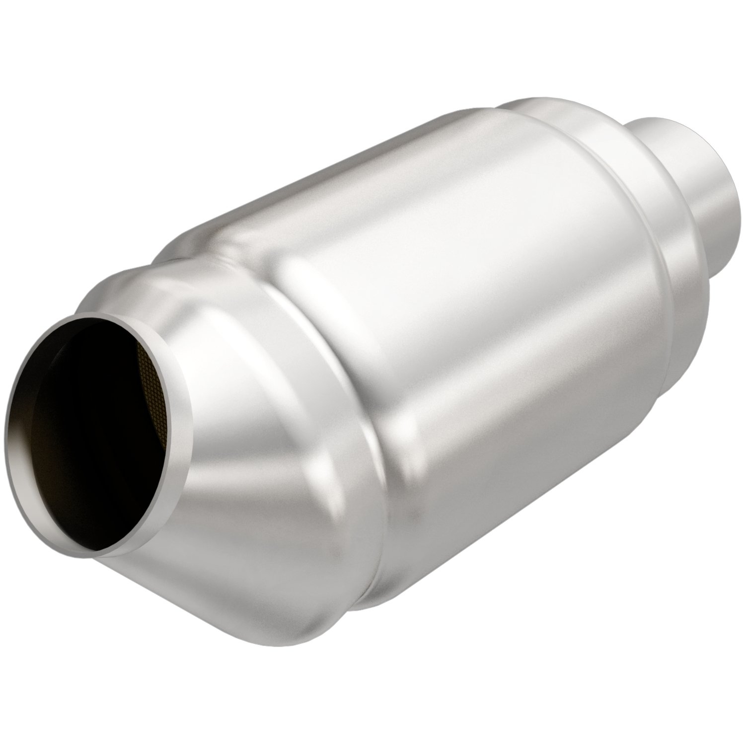 Pre OBD-II Spun Catalytic Converter Inlet/Outlet: 2.25" (Angled Inlet)