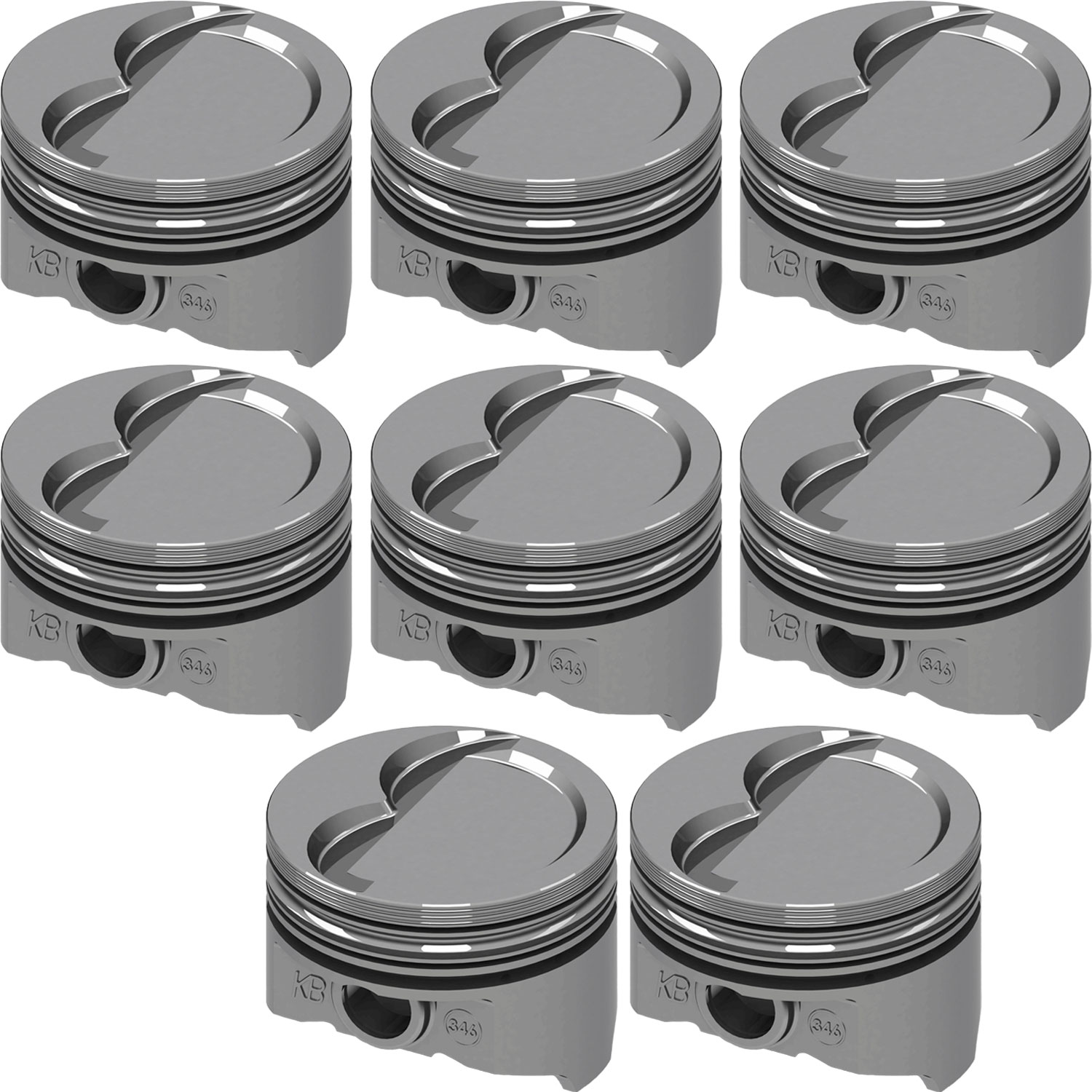 Pontiac 400ci Hypereutectic Pistons D-Cup Dish 17cc +060