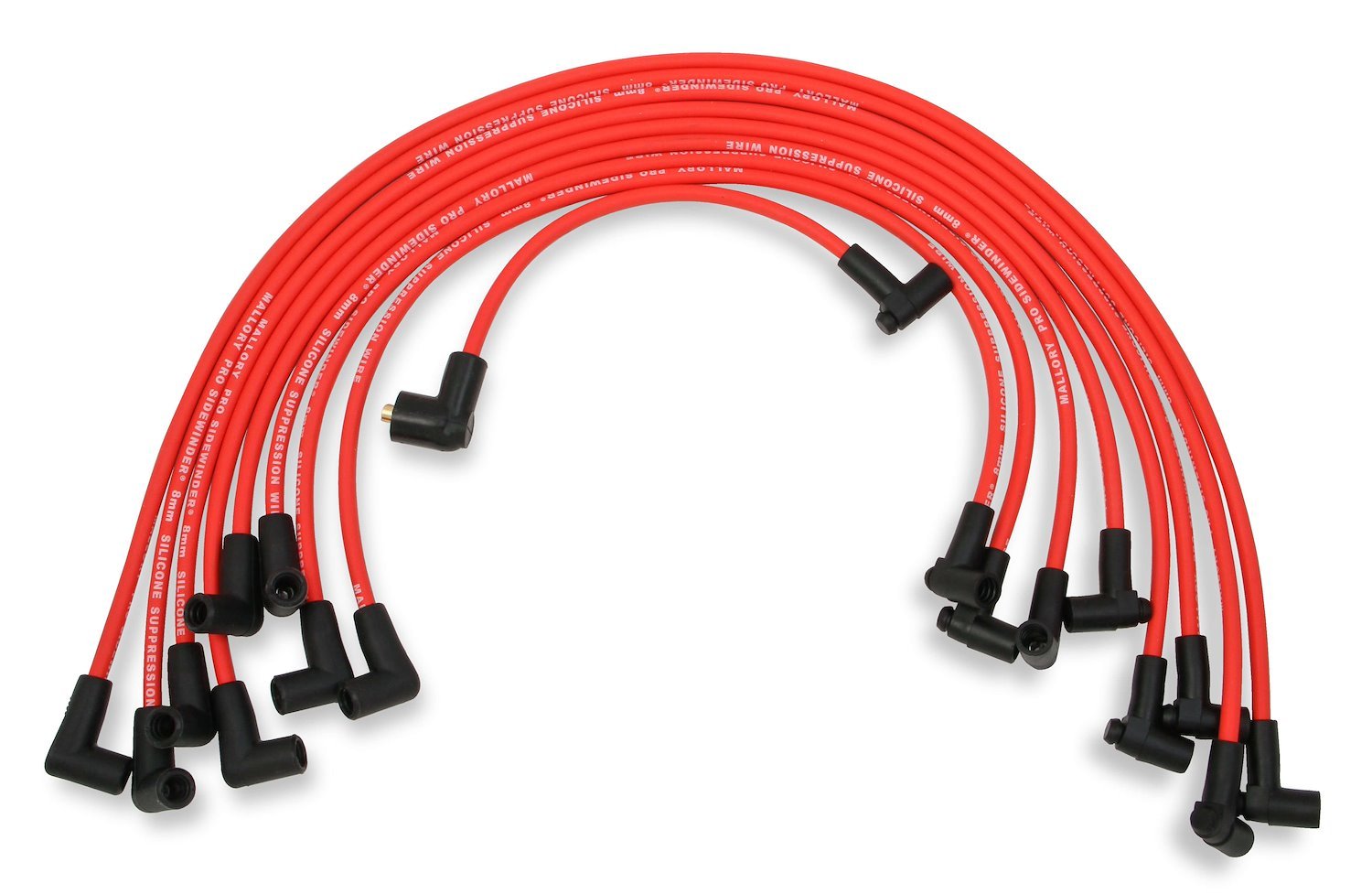 8mm Red Pro Wire Spark Plug Wire Set Small Block Chevy 350 HEI