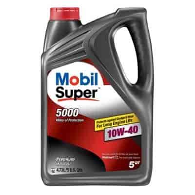 Mobil Super Motor Oil 10W-40, 5-Quart Jugs