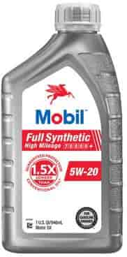 Mobil Full-Synthetic High-Mileage Engine Oil 5W20 1-Quart