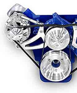 Ford FE Serpentine Drive Kit Alternator & Water Pump Pulleys & Brackets ONLY