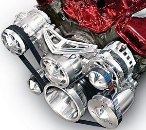Ultra Front Mount Serpentine Kit Drives Alternator, A/C & Power Steering